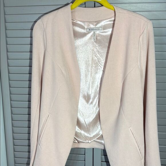 BCBGeneration Cream Blazer Tailored Open Front pre-owned size: xs - Picture 7 of 9